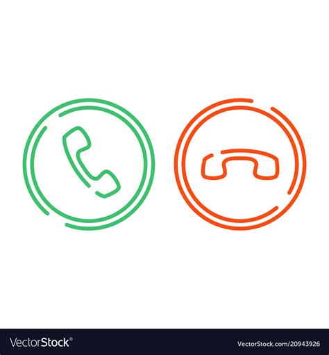 Phone Call Icons Set Royalty Free Vector Image