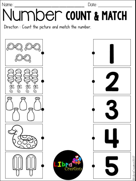 Count And Match Worksheet 1 Teaching My Kid