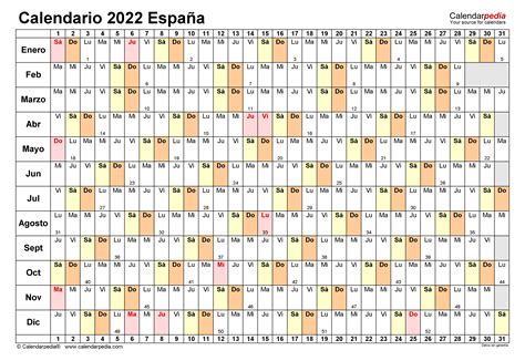 Plantilla De Calendario En Excel 2022 Gratis Imagesee