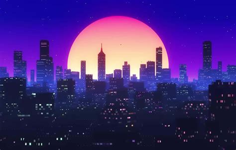 Download Welcome To Synthwave City—a Neon Metropolis Wallpaper