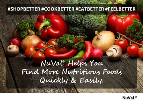 Shop Better - Cook Better - Eat Better - Feel Better with NuVal®. www.nuval.com | Benefits of ...
