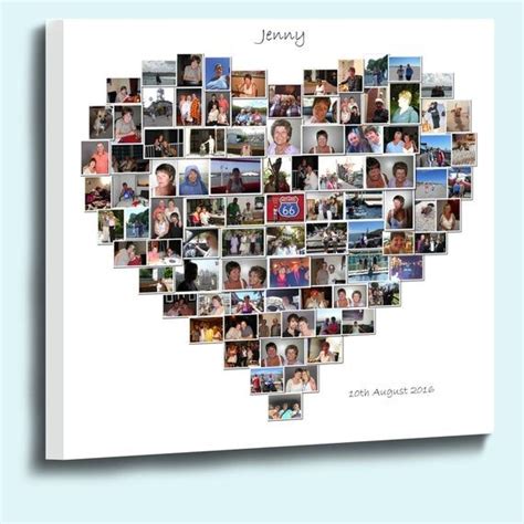 The Best Personalised Heart Shape Photo Collage Available On Etsy In