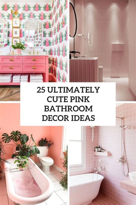 Fyi, installing a new faucet is usually an easy and also reversible update if the new fixtures fit the. 25 Ultimately Cute Pink Bathroom Décor Ideas - Shelterness