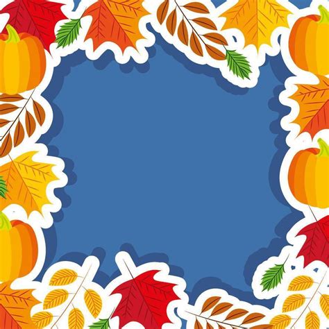 Autumn Leaves And Pumpkins Vector Design 4160171 Vector Art At Vecteezy