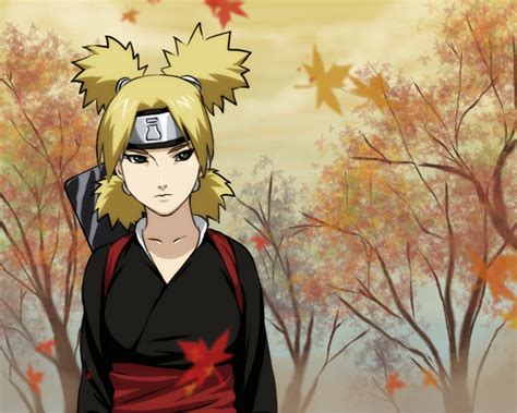 Wallpaper Temari Naruto Girl Ninja Autumn Warrior Wood Leaves