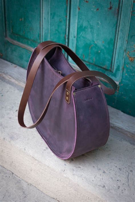 Women Full Grain Leather Round Shape Top Handle Tote Shoulder Etsy