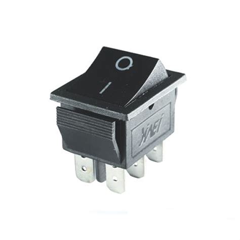 Black Dpdt Double Pole Double Throw Rocker Switch