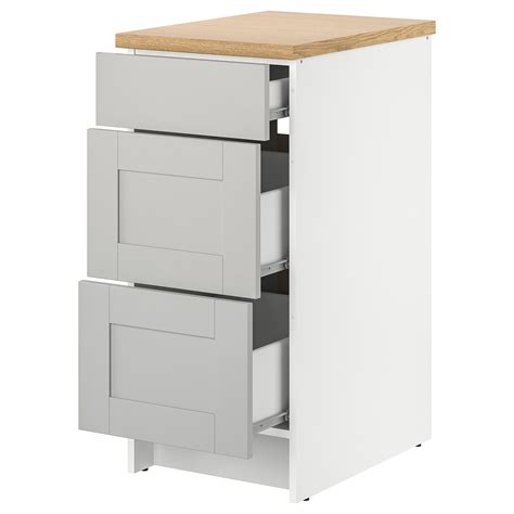 40 x 50 x 59 cm (breite x tiefe x höhe) 2. KNOXHULT Unterschrank mit Schubladen - grau - IKEA