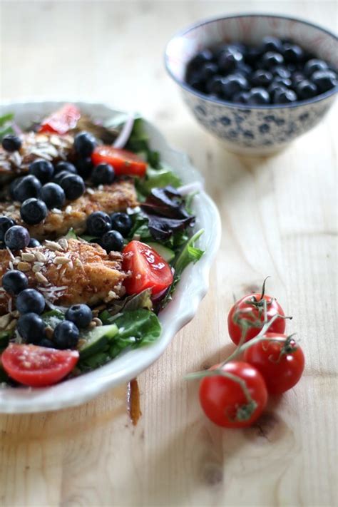 For his chicken salad, georgia chef hugh acheson mixes chilled, diced fried chicken with mayonnaise, shallots, celery and refreshing herbs, then spikes it with crushed red pepper and hot. Blueberry + Fried Chicken Salad | Buy This Cook That