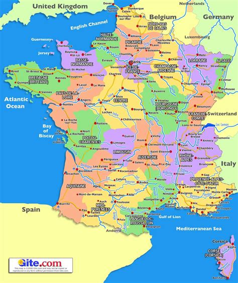 Francia Mapa Francia En Un Mapa Europa Occidental Europa