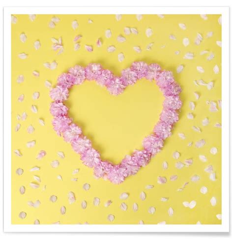 Cherry Blossom Heart Poster Juniqe