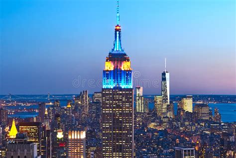 The Empire State Building And Manhattan Skylines Editorial Image