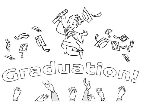 Kindergarten Graduation Coloring Pages Coloring Graduation Pages