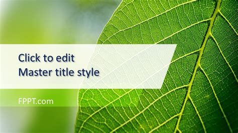 Free Green Leaf Powerpoint Background Free Powerpoint Templates