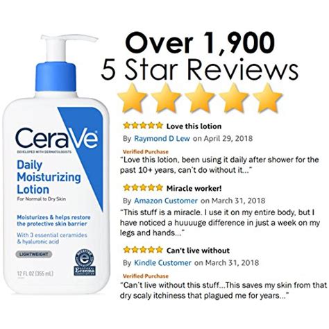 Developed by dermatologists, cerave is gentle on skin, and delivers softer skin in as little as 3 days. CeraVe Daily Moisturizing Lotion 12 Ounce Face & Body ...