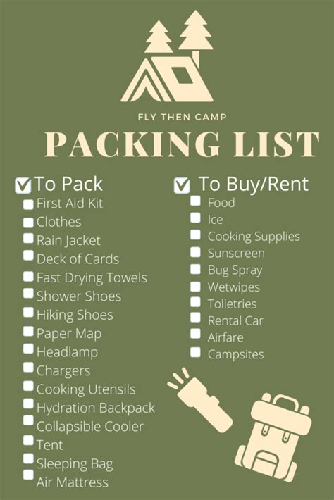 How To Fly With Camping Gear The Ultimate Packing List A Couple Days Travel