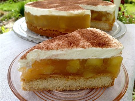 Vanillezucker 3 ei(er) 250 g Apfel Wein Torte - mit Schmand und Sahne, ein Gedicht # ...