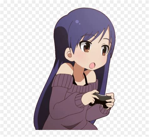 Gamer Girl Png Cute Anime S For Discord Transparent