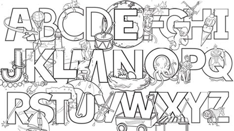 1) if you have javascript enabled you can click the print link in the top half of the page and it will automatically print the coloring page only and ignore the advertising and navigation at the top of the page. Alphabet Coloring Pages - GetColoringPages.com