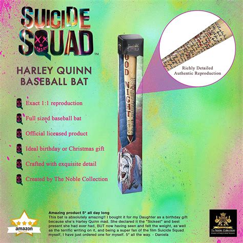 11 Suicide Squad Harley Quinn Good Night Baseball Bat 80cm Noble Collection