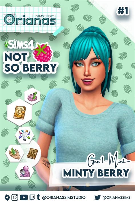 Not So Berry Challenge Gen1 Mint 1 Minty Berry The Sims 4 Sims 4 Sims 4 Challenges Sims