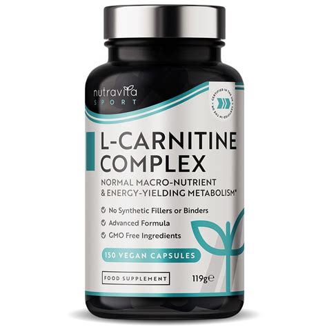 L Carnitine Complex 150 Vegan Capsules — Nutravita