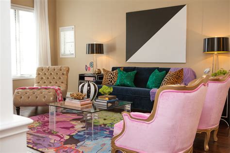 Dallas Home Tour Full Of Bold Color And Modern Glamour Living Room