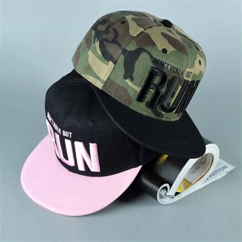 2017 new runing letter snapback baseball cap camouflage hip hop hat for men women street dance