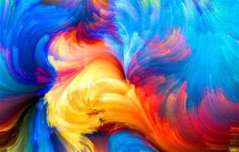 Wallpaper Rainbow Painting Colorful Abstract Splash Colors For