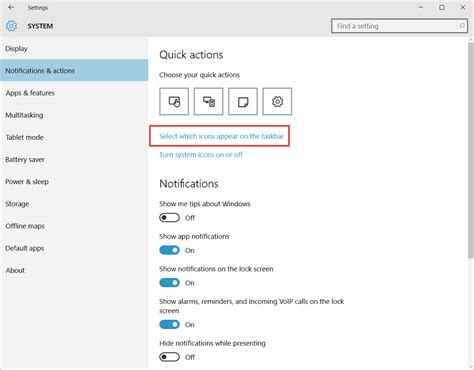 Quick Tip Customize The Taskbar Notification Area In Windows 10