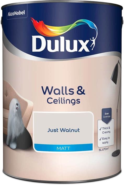 Buy Dulux Just Walnut Matt Emulsion Paint 5l From £2880 Today