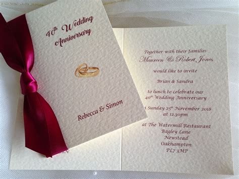Though women are usually more emotional, men also have a need to express their feelings. Rings Wedding Anniversary Invitations