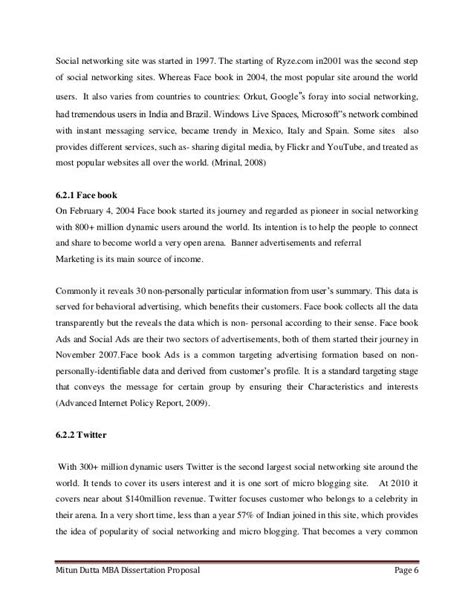 Dissertation Proposal Mba