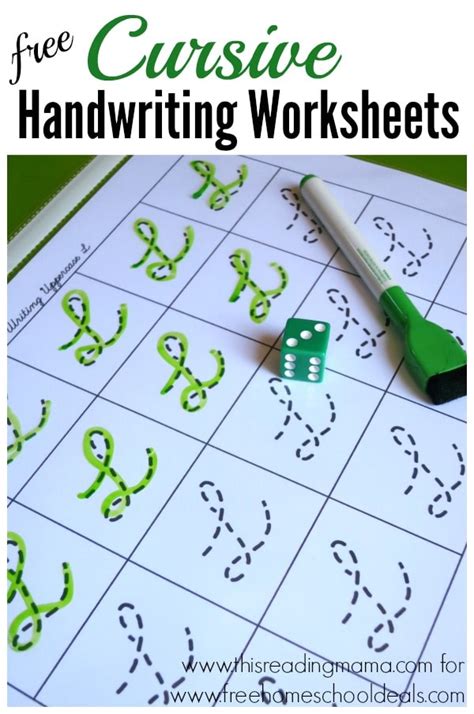 Includes stickers and a progress chart. FREE CURSIVE HANDWRITING WORKSHEETS (instant download)