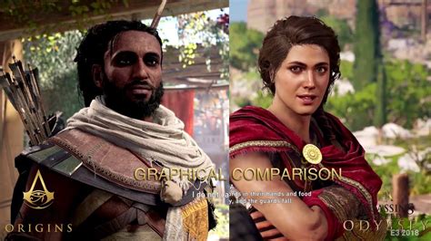 Assassin S Creed Odyssey Vs Origins Graphical Comparison Youtube