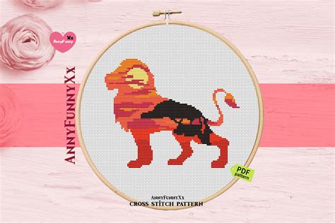 Lion Cross Stitch Pattern Pdf Safari Animals Xstitch Etsy