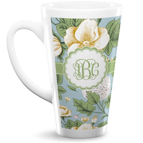 Vintage Floral 16 Oz Latte Mug Personalized Youcustomizeit