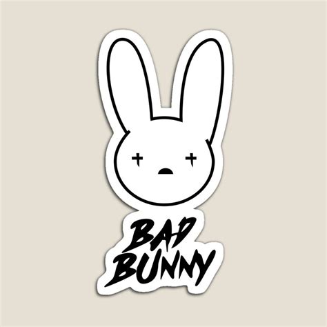 Bad Bunny Logo Sticker By Charlenegalla Redbubble Logo Sticker Bunny Logo Stickers Kulturaupice