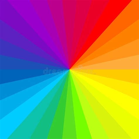 Abstract Rainbow Radial Background Vector Stock Vector Illustration