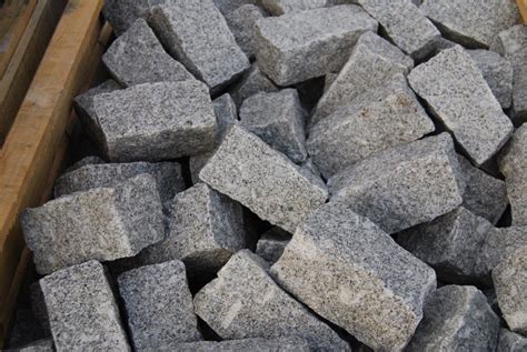 Granite Setts 200mm X 100mm X 100mm Silver Grey Powell Jones Master