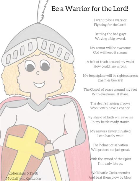Childrens Armor Of God Prayer My Catholic Kids
