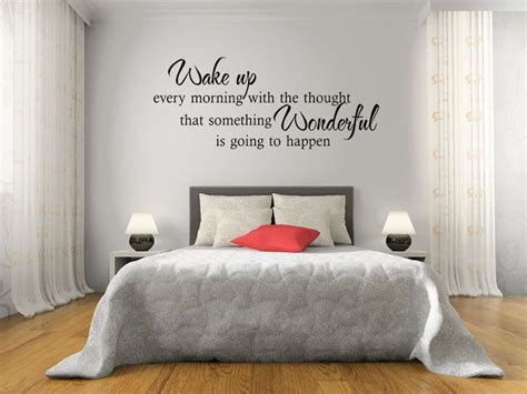 Bedroom Wake Up Wall Art Quote Modern Transfer Pvc Decal