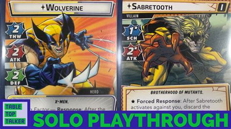 Marvel Champions Wolverine Vs Sabretooth Youtube