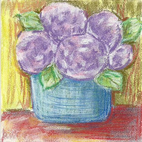 Purple Hydrangeas Painting By Hae Kim Pixels