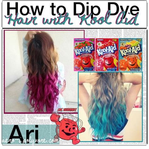 2 How To Dip Dye Hair With Kool Aid Kool Aid Hair Dye Kool Aid Hair