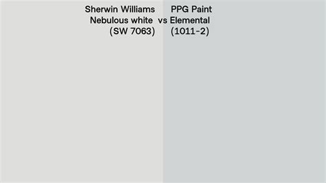 Sherwin Williams Nebulous White Sw 7063 Vs Ppg Paint Elemental 1011