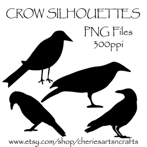 Primitive Crow Clipart