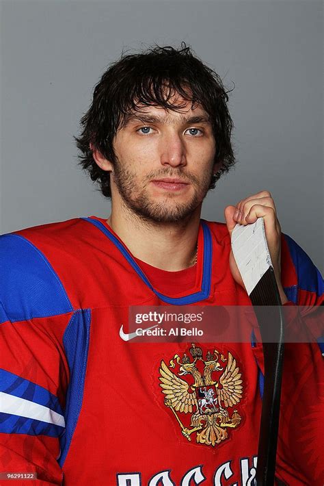 Alex Ovechkin Of The Washington Capitals Poses With His Team Russia