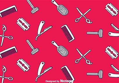 Barber Pattern Seamless Tools Vector Background Saloon