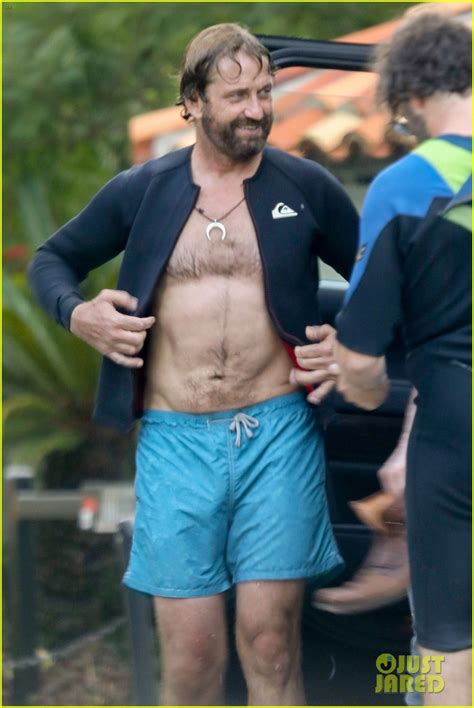 Gerard Butler Goes Shirtless After A Malibu Surf Session Photo